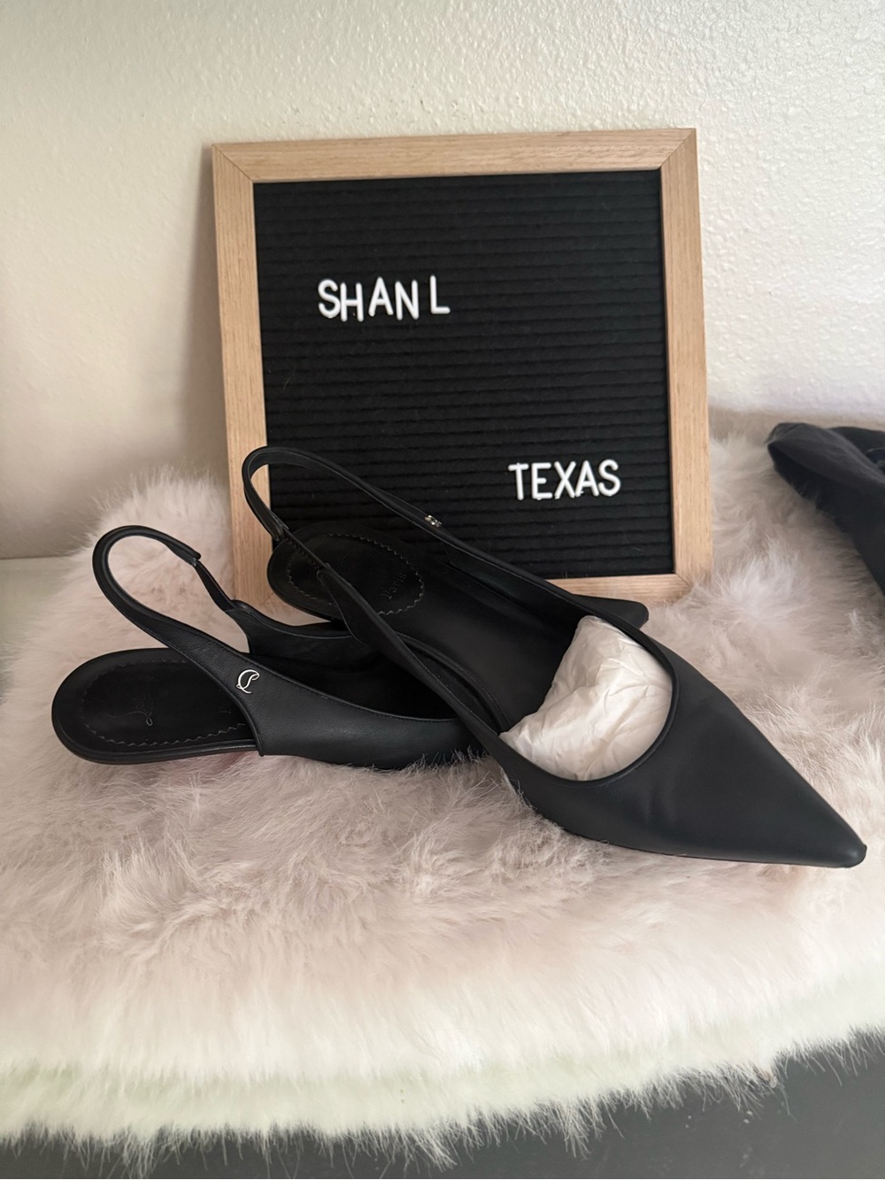Christian Louboutin Black sporty Kate sling back - Picture 3 of 9